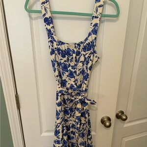 NWT blue floral midi dress